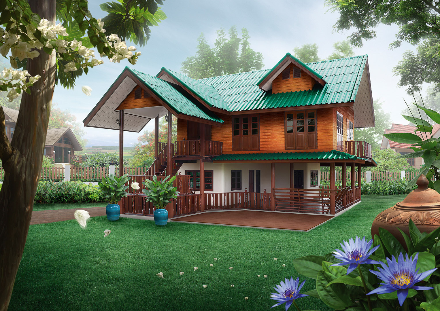 ไม้รั้ว เอสซีจี ขนาด 10x400x1.2 ซม. สีรองพื้น